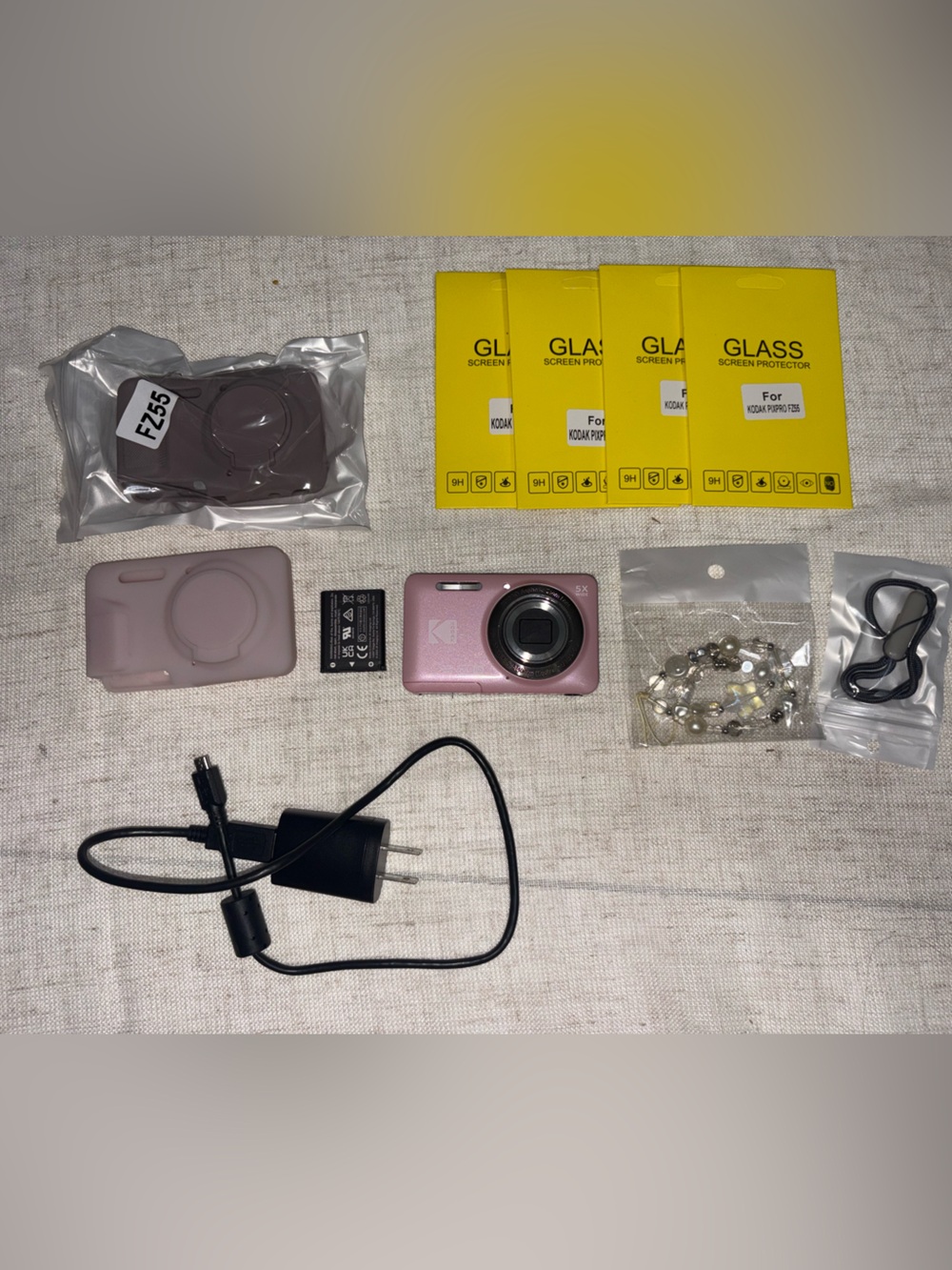 Kodak FZ55 Pink Compact Digital Camera with Accessories